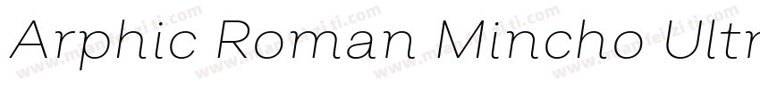 Arphic Roman Mincho Ultra字体转换
